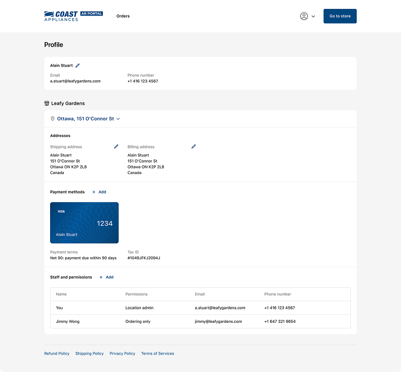 B2B Account Management — Port80 Shopify service
