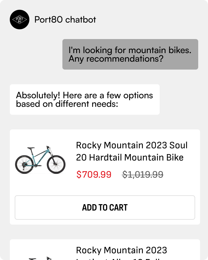 Chatbots And Virtual Assistants &mdash; Port80 Shopify service