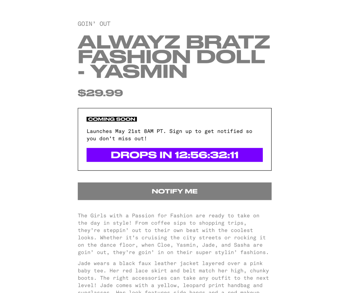 Bratz by MGA ecommerce project by Port80