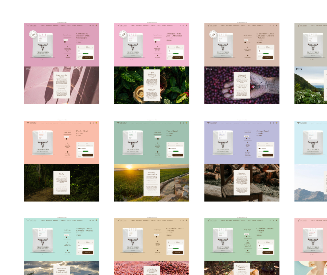 Old World Coffee Roasters ecommerce project by Port80