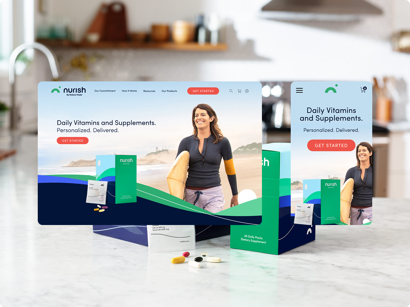 Nurish by Nature Made Shopify store design