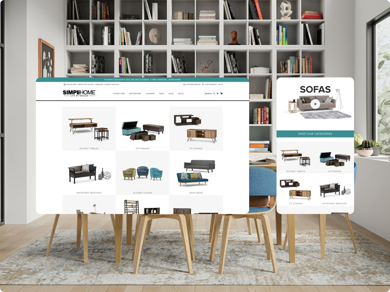 Simpli Home Shopify store design