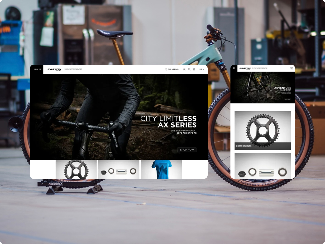 Raceface Shopify store design