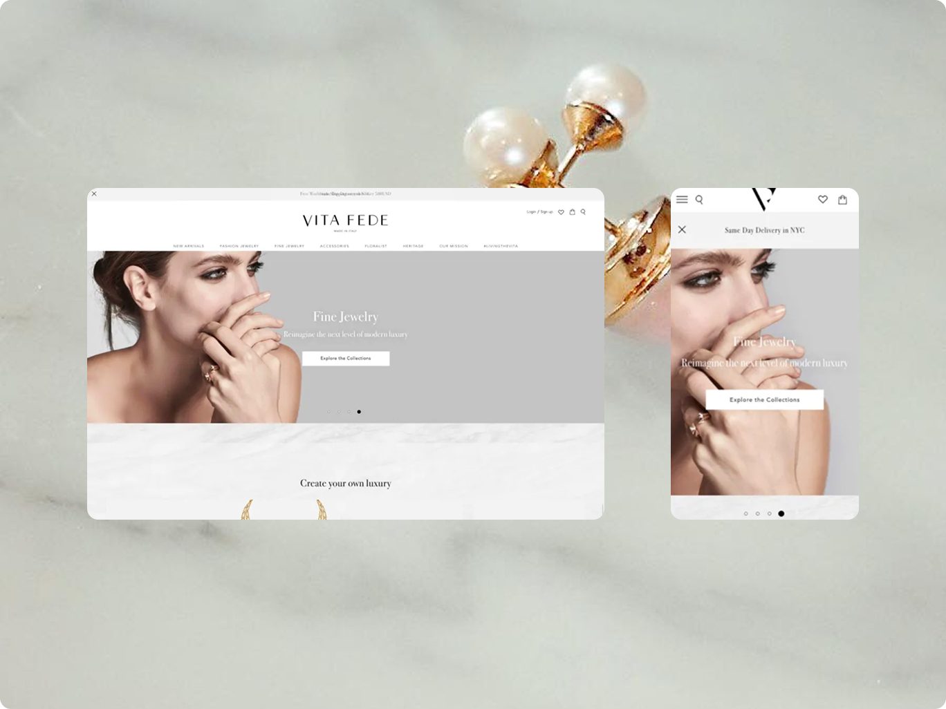 Vita Fede Shopify store design