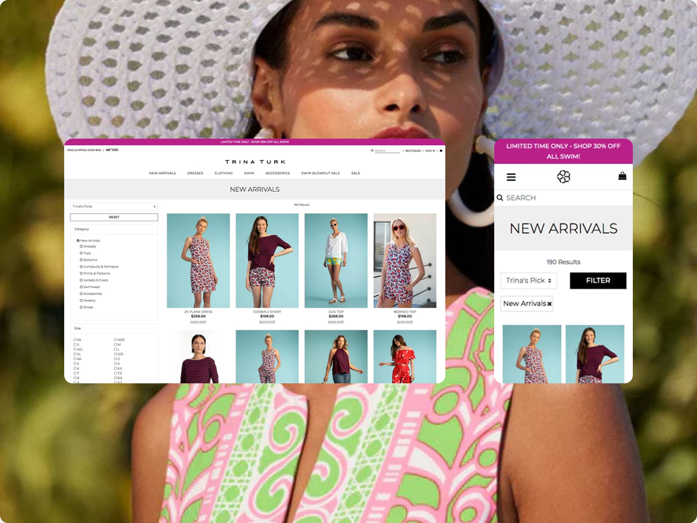 Trina Turk Shopify store screenshot