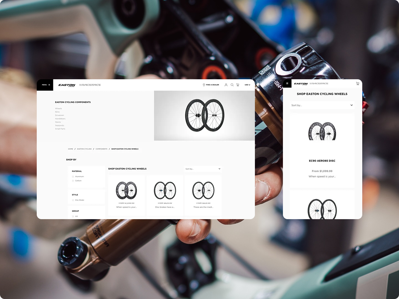 Raceface Shopify store screenshot