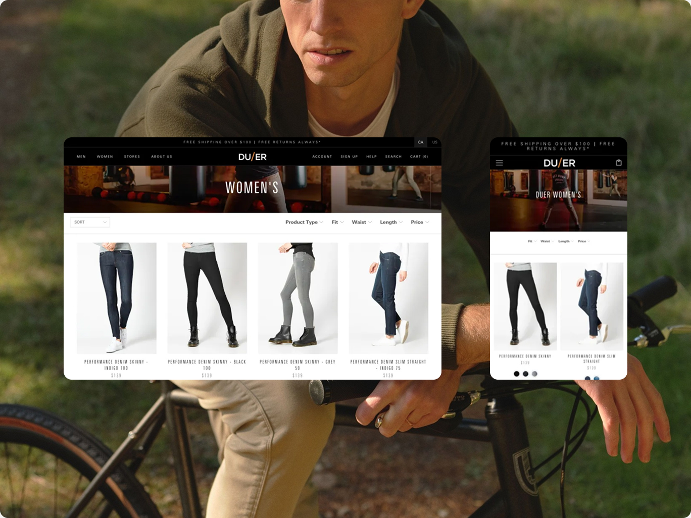Duer Shopify store screenshot