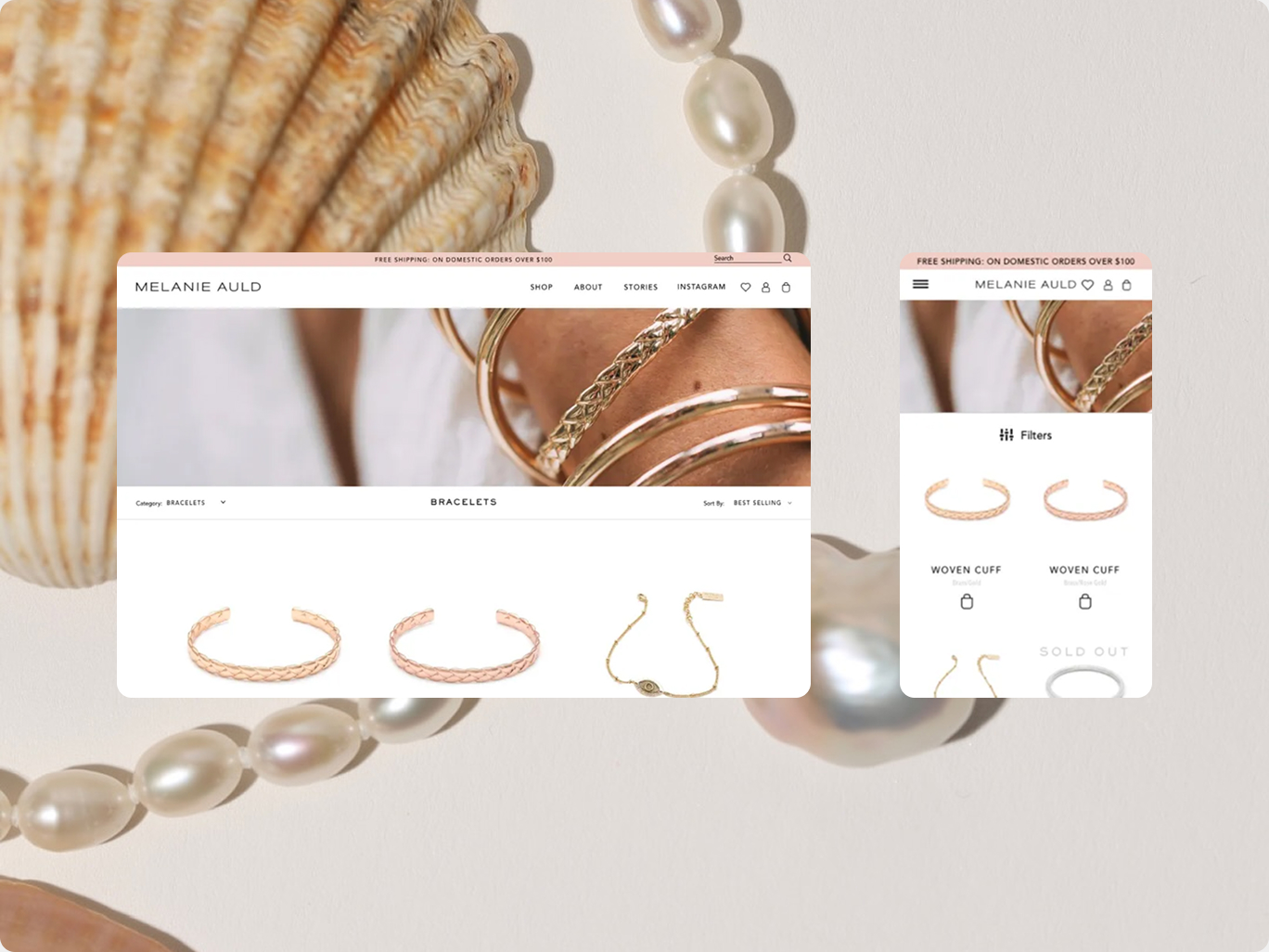 Melanie Auld Shopify store screenshot