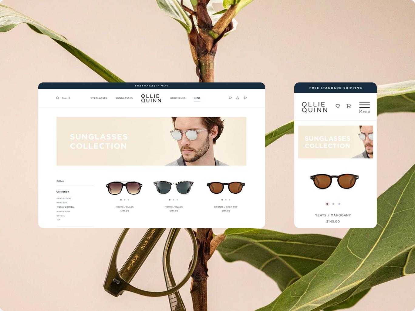 Ollie Quinn Shopify store screenshot