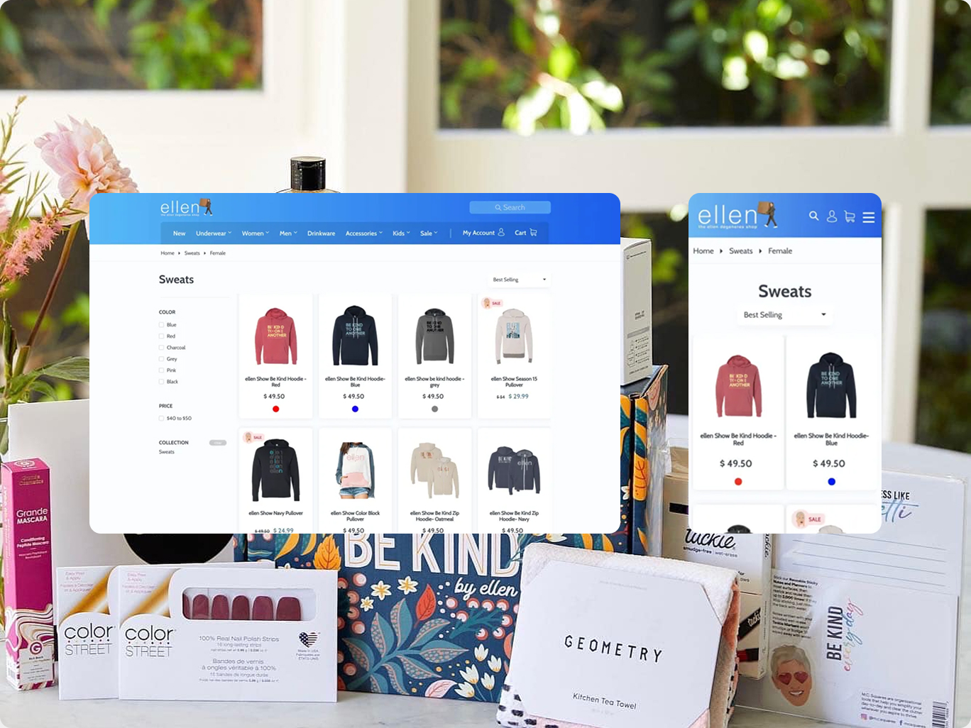 Ellen Shopify store screenshot