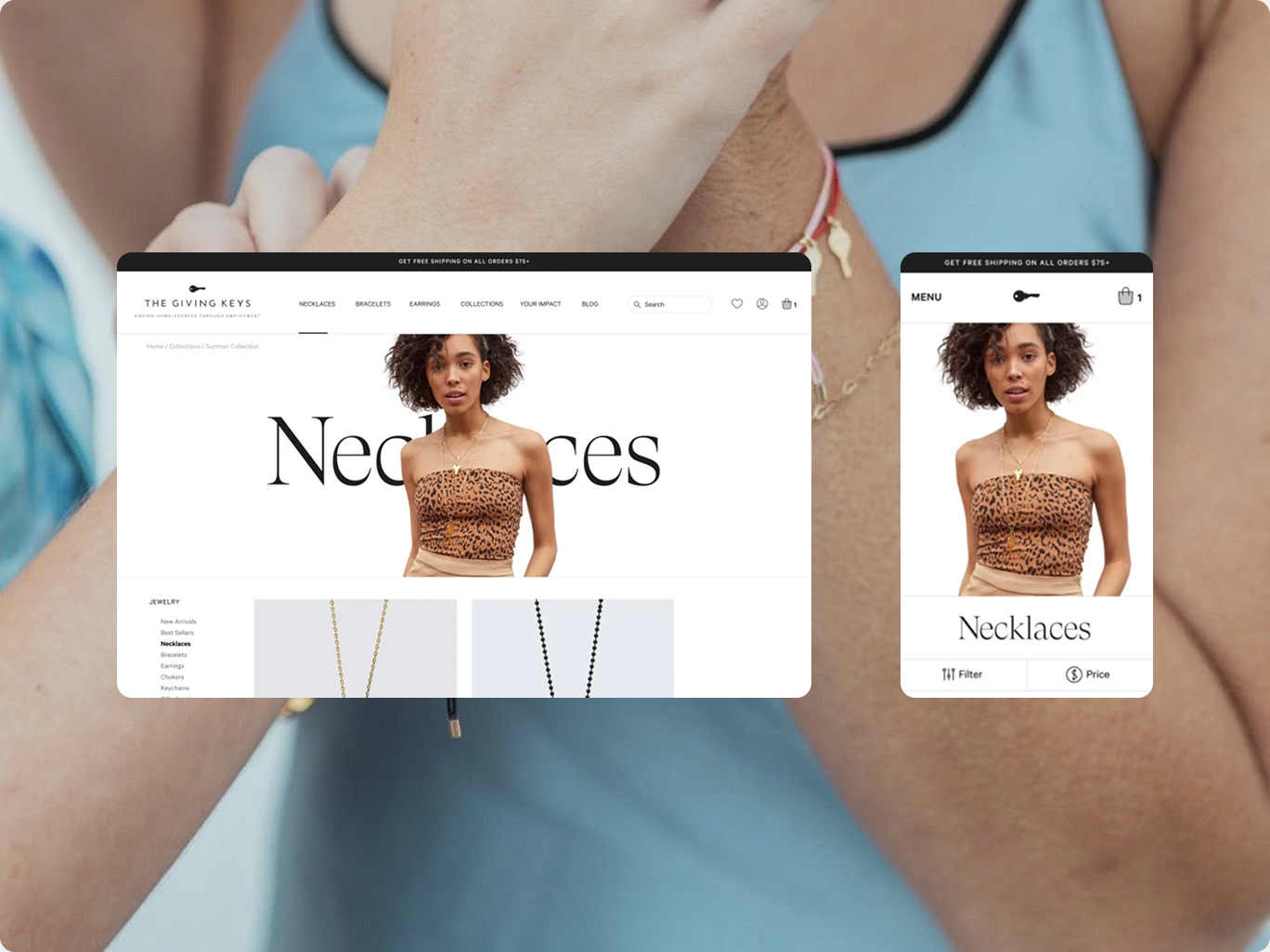 The Giving Keys Shopify store screenshot