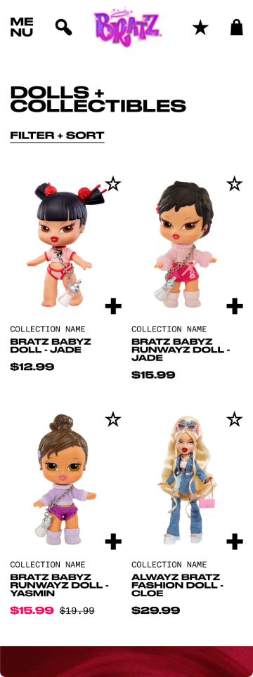 Toy store product listing page, mobile design by port80