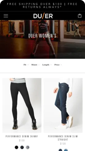 Duer mobile homepage - Port80 Project