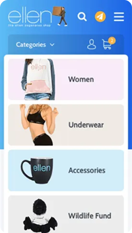 Ellen mobile product page - Port80 Project