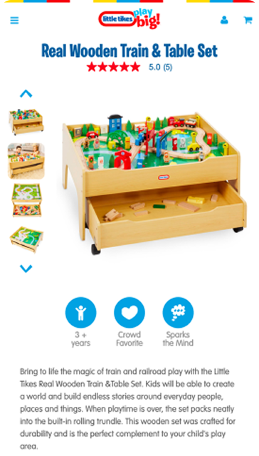 Little Tikes mobile homepage - Port80 Project