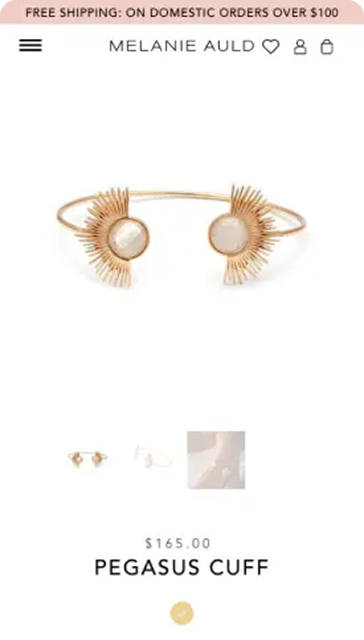 Melanie Auld mobile collection page - Port80 Project