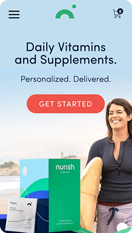 Nurish by Nature Made mobile product page - Port80 Project