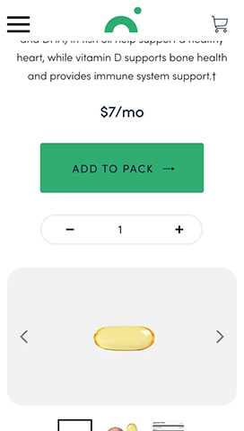 Nurish by Nature Made mobile homepage - Port80 Project