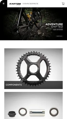 Raceface mobile product page - Port80 Project