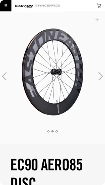 Raceface mobile collection page - Port80 Project