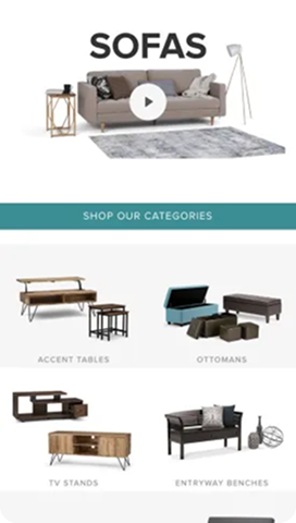 Simpli Home mobile product page - Port80 Project
