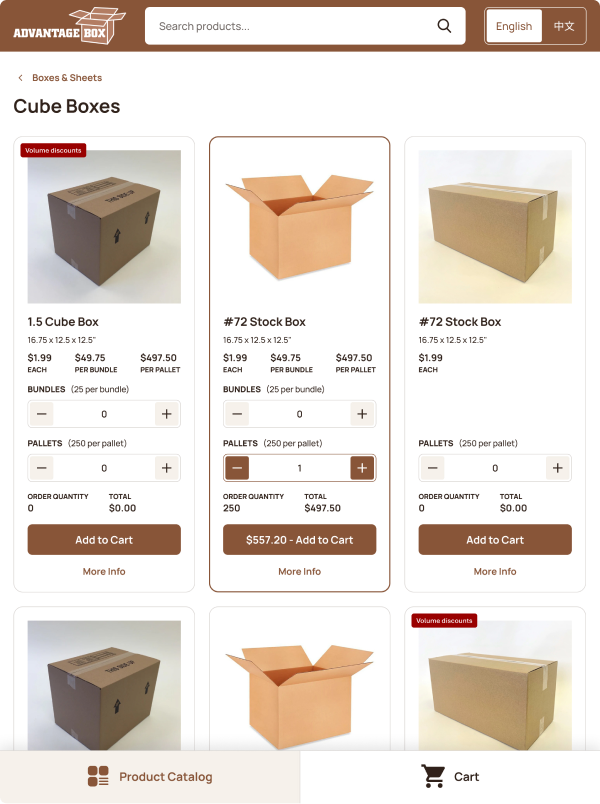 Furniture store product listing page, mobile design by port80