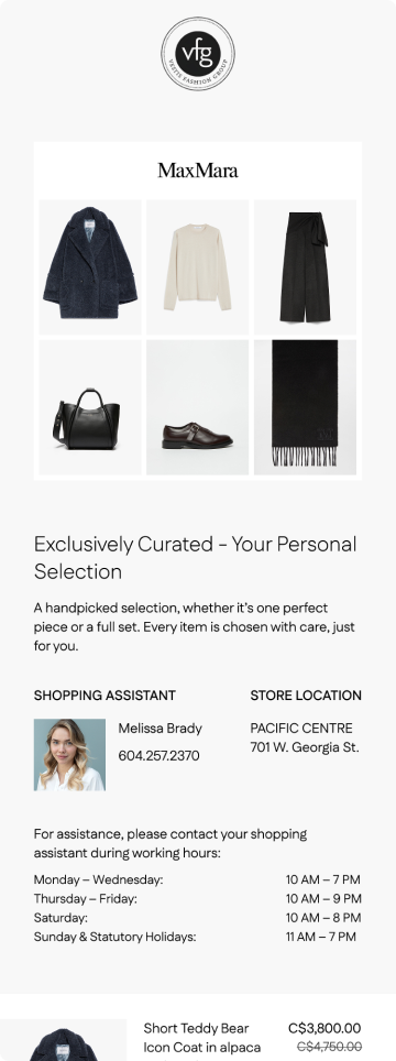 Fashion store product page, mobile design by port80